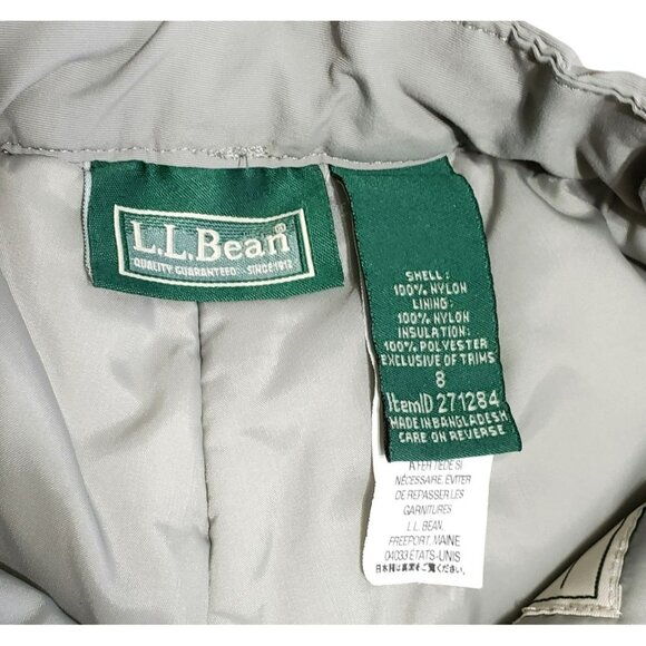 LL Bean Snow Pants Kids 8 Thinsulate Cold Buster Gaiters Gray Snowboarding Ski - Picture 3 of 16